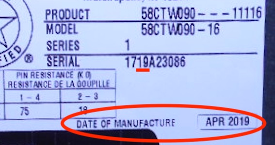 How can I determine the age of a Carrier furnace from the serial