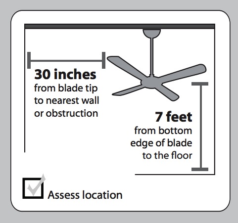 Ceiling Fan Above The Floor, How High Above Floor Should Ceiling Fan Be