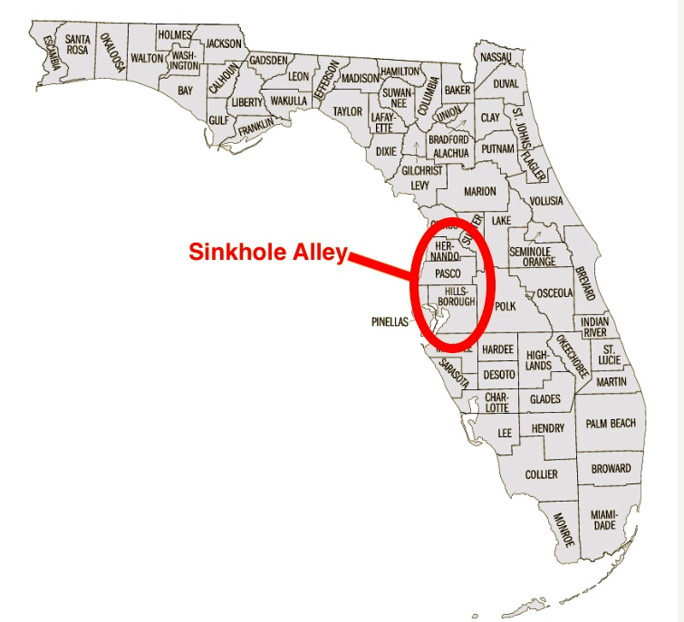 Where Are Sinkholes Most Likely To Occur In Florida