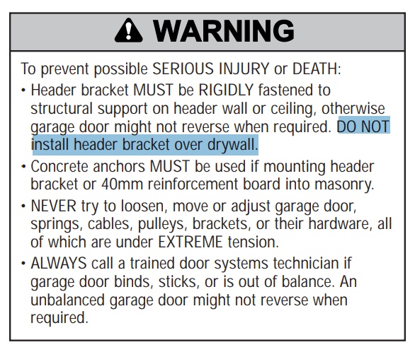 11 Popular Garage door header bracket over drywall for Remodeling