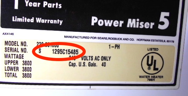 Sears water clearance heater warranty