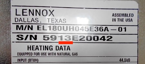 lennox hvac serial number nomenclature