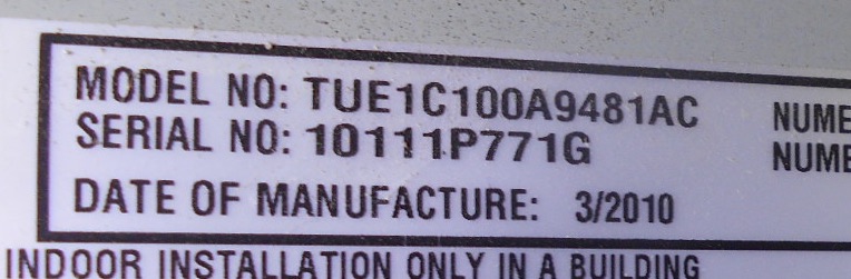 Trane Serial Number Chart