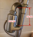 What is a drum trap at a plumbing drain?