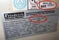 How can I tell the age of a Friedrich heat pump from the serial number?