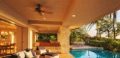 What is the code requirement for ceiling (paddle) fans near or above a swimming pool?